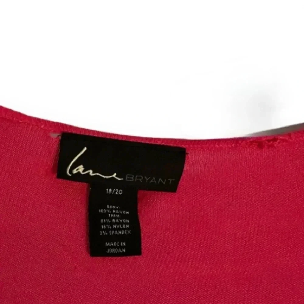 Lane Bryant Vibrant Pink Open-Front Cardigan, Plus Size 18/20 - Picture 5 of 8